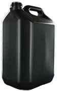 5 L jerrycan in black HDPE, B40 bottle neck